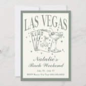 ラスベガスバチェロレッテソーシャルカクテルの日程 招待状 (正面)