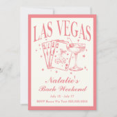 ラスベガスバチェロレッテソーシャルカクテルの日程 招待状 (正面)