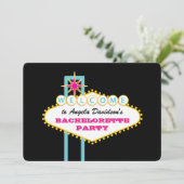 ラスベガスバチェロレッテピンクサイン 招待状 (スタンド正面)