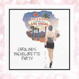 ラスベガスバチェロレッテブラックヘアブライド スタンダードカクテルナプキン