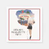 ラスベガスバチェロレッテブロンドブライド スタンダードカクテルナプキン (正面)