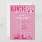 ラスベガスバチェロレッテ招待状と旅程 招待状 (正面)