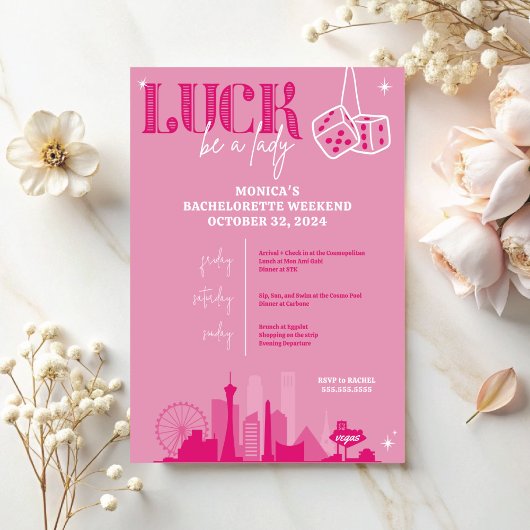 ラスベガスバチェロレッテ招待状と旅程 招待状