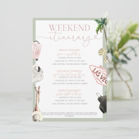 ラスベガスバチェロレッテ日程 招待状 (スタンド正面)