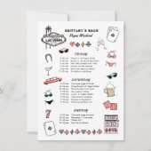 ラスベガスバチェロレッテ週末の日程 招待状 (正面)