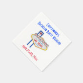 ラスベガスバチュラーパーティトリップ スタンダードカクテルナプキン (角)