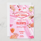 ラスベガスバースデーパーティーウィメンズトランプのポーカー招待状 招待状 (正面)
