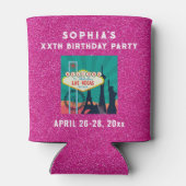 ラスベガスバースデーパーティービーフピンクグリッター 缶クーラー (裏面)