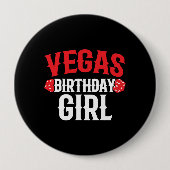 ラスベガスバースデーパーティーベガス誕生日ガールズトリップ 缶バッジ (正面)