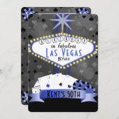 ラスベガスバースデーパーティー-カジノナイト 招待状 (正面/裏面)