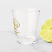 ラスベガスパーソナライズされたの結婚ブライダルパーティ ショットグラス (右)
