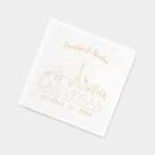 ラスベガスパーソナライズされたナプキンスゴールドフォイル 箔ナプキン (左)