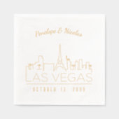 ラスベガスパーソナライズされたナプキンスゴールドフォイル 箔ナプキン (正面)