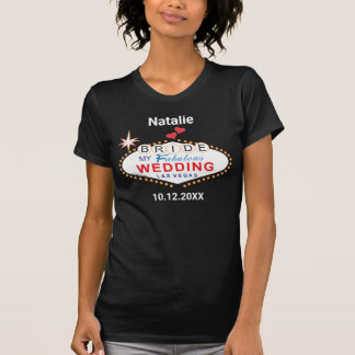 ラスベガスパーソナライズされたブライド結婚ズ Tシャツ