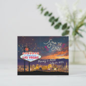 ラスベガスパーソナライズされたポストカードの保存 ポストカード (スタンド正面)