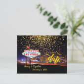 ラスベガスパーソナライズされたポストカードの保存 ポストカード (スタンド正面)