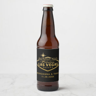 ラスベガスパーソナライズされた結婚式の引き出物 ビールラベル