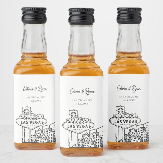 ラスベガスパーティーフェイスウェルカムギフトカスタム リキュールボトルラベル (ボトル)