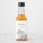 ラスベガスパーティーフェイスウェルカムギフトカスタム リキュールボトルラベル (正面)