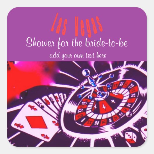 ラスベガスパープルパッションパーティーの花嫁 スクエアシール (正面)