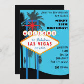 ラスベガスパームスブルートールカジノパーティの招待状 招待状 (正面/裏面)
