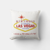 ラスベガスピローで21歳の誕生日パーソナライズされた クッション (正面)