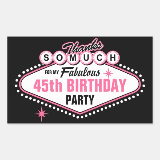 ラスベガスピンク 長方形シール (正面)