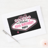 ラスベガスピンク 長方形シール (封筒)