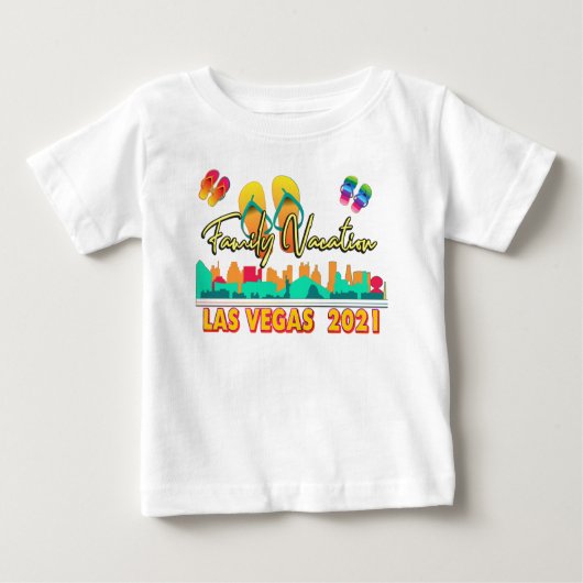 ラスベガスファミリーバケーション2021サマーシーズンTシー ベビーTシャツ (正面)