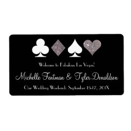 ラスベガスフェイクシルバーグリッターウェルカムバッグラベル ラベル