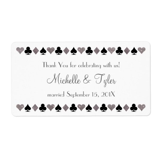 ラスベガスフェイクシルバーグリッターブラックフェイスラベル ラベル (正面)