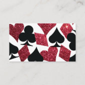 ラスベガスフェイクレッドグリッターエスコート空白のカード プレイスカード (裏面)