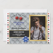 ラスベガスフォトカジノサイコロパーティー誕生日 招待状 (正面)