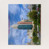 ラスベガスブールバードネバダ。クリスマスグリーティング ジグソーパズル (縦)