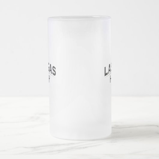 ラスベガスホッケー曇りガラスのマグカップ フロストグラスビールジョッキ (中央)