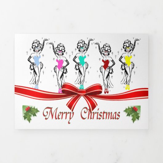 ラスベガスホテル&カジノトリフォールドレターカード 三つ折りクリスマスカード (カバー)