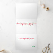 ラスベガスホテル&カジノトリフォールドレターカード 三つ折りクリスマスカード (内部)