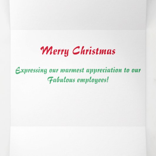 ラスベガスホテル&カジノトリフォールドレターカード 三つ折りクリスマスカード (内部中)