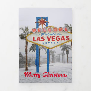 ラスベガスホテル&カジノトリフォールドレターフォールドカード 三つ折りクリスマスカード