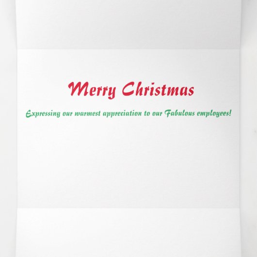 ラスベガスホテル&カジノトリフォールドレターフォールドカード 三つ折りクリスマスカード (内部中)