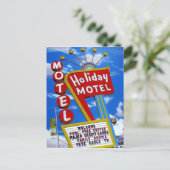 ラスベガスホリデーモーテルレトロネオンハガキ シーズンポストカード (スタンド正面)