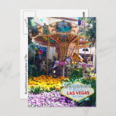 ラスベガスボタニカルガーデンウィズウェルカムサイン ポストカード (正面/裏面)