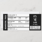 ラスベガスボーディングパス週末休暇ガールズ 招待状 (裏面)