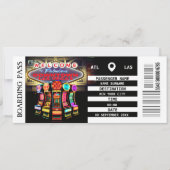 ラスベガスボーディングパス週末休暇ガールズ 招待状 (正面)