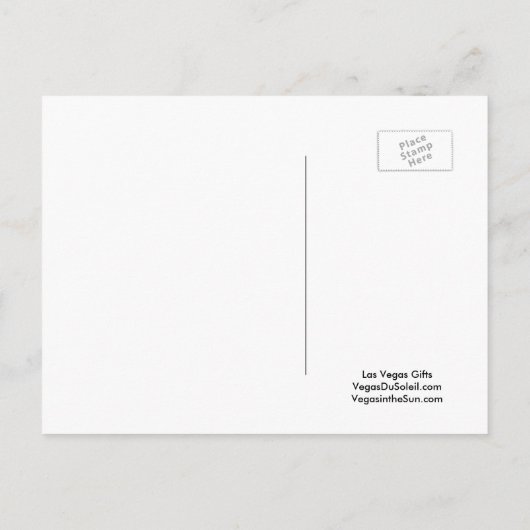 ラスベガスポストカードの誕生日パーティー インビテーションポストカード (裏面)