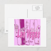 ラスベガスポップ・アートのアートレトロ ポストカード (正面/裏面)