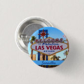 ラスベガスマグネットキーチェーンへようこそ 缶バッジ (正面&裏面)