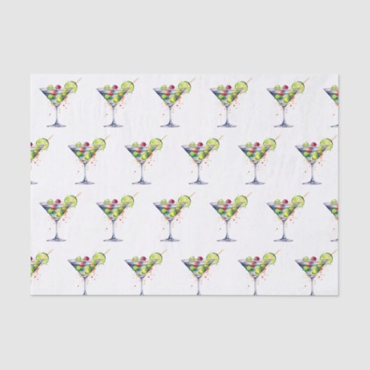 ラスベガスマルティーニをテーマにしたティッシュペーパー 薄葉紙 (正面)