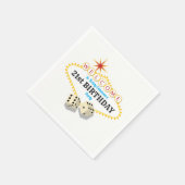 ラスベガスマーキー誕生日パーティー（年齢あり） スタンダードカクテルナプキン (角)