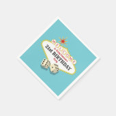 ラスベガスマーキー誕生日パーティー（年齢あり） スタンダードカクテルナプキン (角)